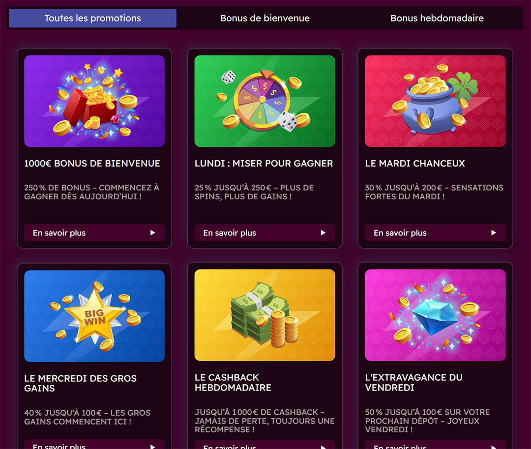 les bonus letsjackpot caisno