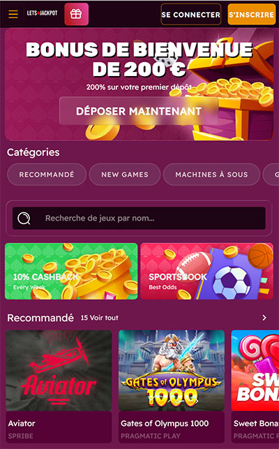 version mobiel letsjackpot casino
